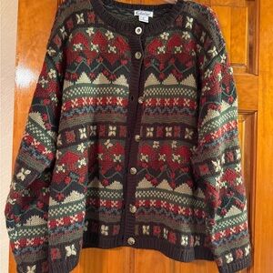 XL Vintage Knit Cardigan Sweater